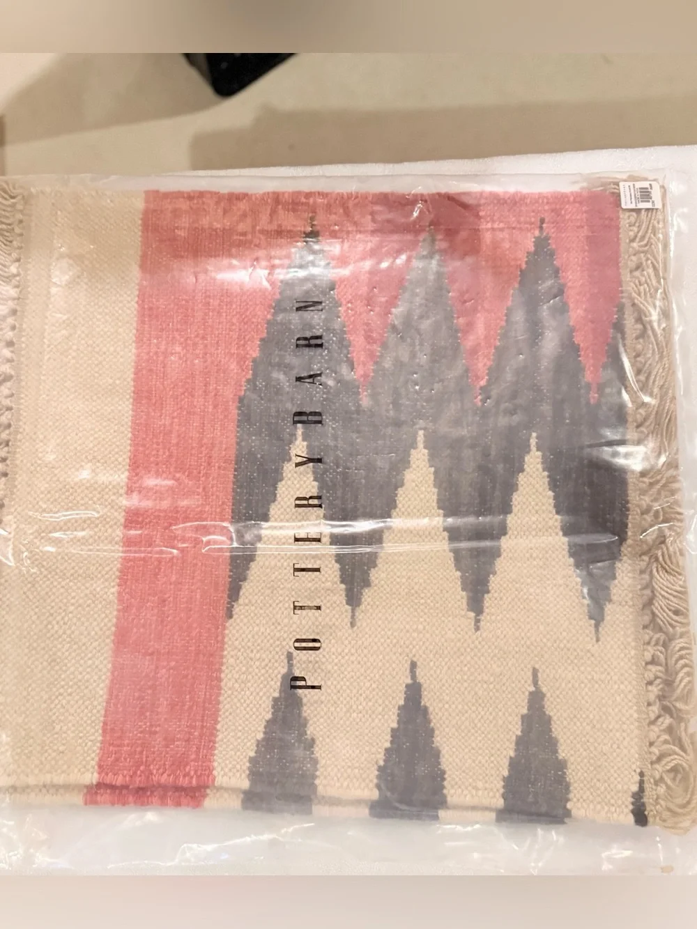 New Pottery Barn Andie Tribal Kilim Dhurrie Small Rug, Red/Black/White, Small